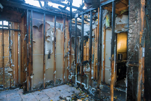 Professional Fire Damage Restoration technician working in Moses Lake, WA